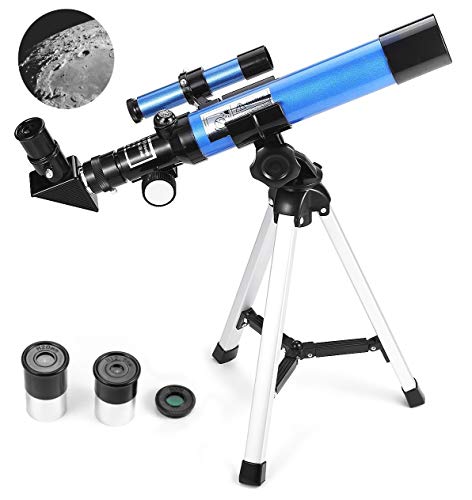 MaxUSee Kids Telescope 400x40mm with Tripod & Finder Scope, Portable Telescope for Kids & Beginners, Travel Telescope with 3 Magnification Eyepieces and Moon Mirror - Thumbnail 5