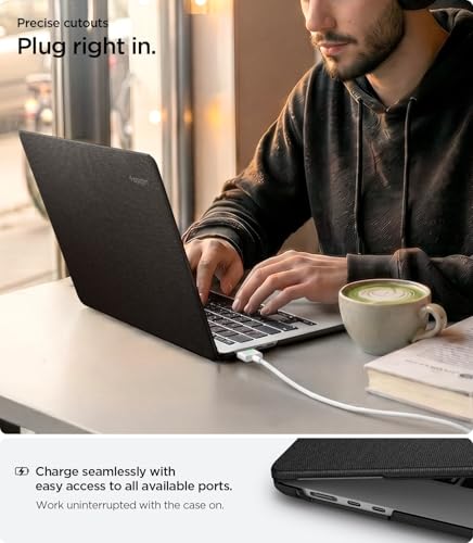 Spigen for MacBook Air 13 inch Case M5 (2026), MacBook Air 13 inch M4/M3/M2 (2025-2022), Urban Fit Protective Premium Fabric Case Cover, 13.6 inch, A3449 A3240, A3113, A2681, Black - image 7