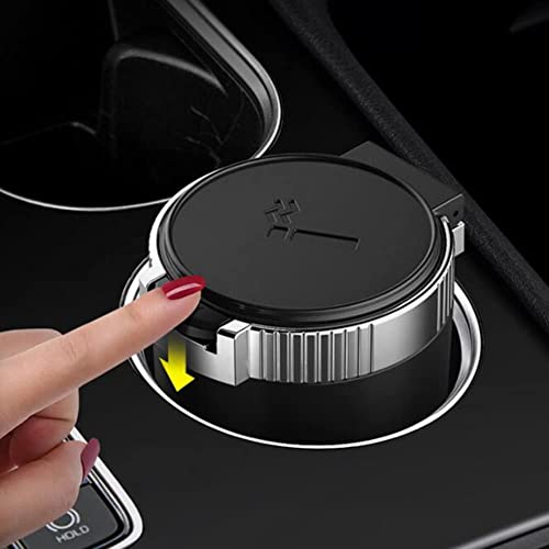 Car Ashtray With Lid Smell Proof,Portable Ashtray For Car,Easy Clean Up Detachable Stainless Car Ashtray With Lid Blue Led Light For Most Car Cup Holder (Purple) #TOP4