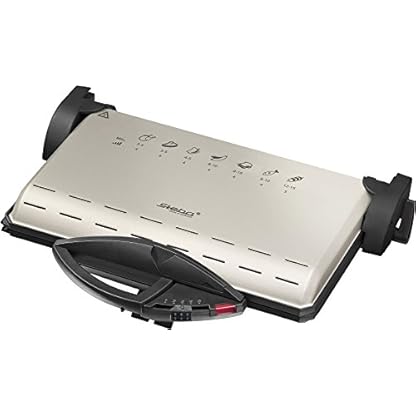 Steba PG 4.4 Kontaktgrill, Made in Germany, Selbstjustierendes „3D“- Scharnier, vielseitig einsetzbar: Kontaktgrillen…