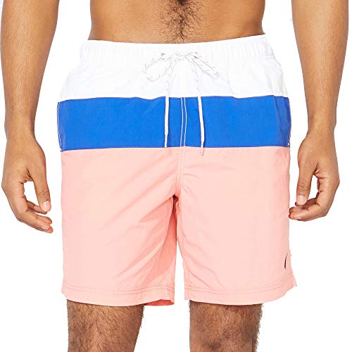 Nautica Color Block Swim Trunk Red 1 SM