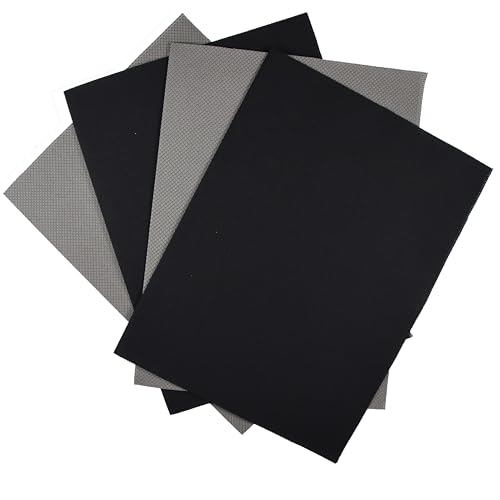 Image of KCS 4 /6 pc of 12 inch x 18 inch 30cmx45cm 16CT Counted Cotton Aida Cloth Cross Stitch Fabric (Dark Grey+Black, 4 pc)