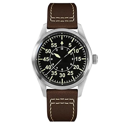 San Martin Pilotenuhren für Herren, NH35 Automatische, einfache Militär-Armbanduhr, 200 m Taucheruhr, 39 mm leuchtende Herren-Armbanduhr, B-Schwarz-Leder