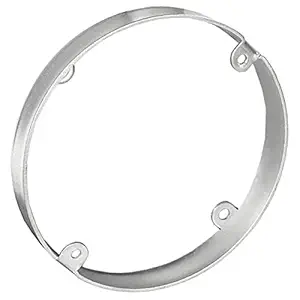 2 Pcs, 4 In. Round Pan Box Extension Ring, 1/2 In. Deep, Zinc Plated Steel Used to Mount Ceiling & Wall Lighting Fixtures to Provide Additional Wire Capacity