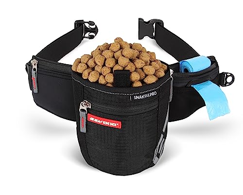 EzyDog SnakPak Pro Wearable Dog Treat Bag Waterproof Training Pouch with Pick-Up Bag Dispenser and Belt
