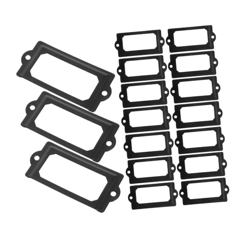VILLCASE 50 セット アンティーク ラベル ホルダー ファイル ラベル ホルダー アイアン フレーム キャビネット アイア