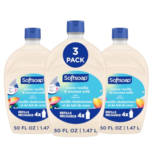 Image of Softsoap Liquid Hand Soap, Warm Vanilla and Coconut Milk, 50 fl oz Refill