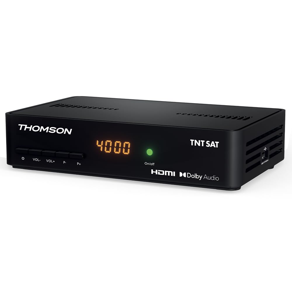 Thomson THS808 TNTSAT Terminal HD|TNT Gratuite par Satellite Astra|Carte TNTSAT valable 4 Ans|Fonction Enregistreur TV|HDMI|Spdif coaxial|Compatible 12 Volts idéal caravaning et mobilité