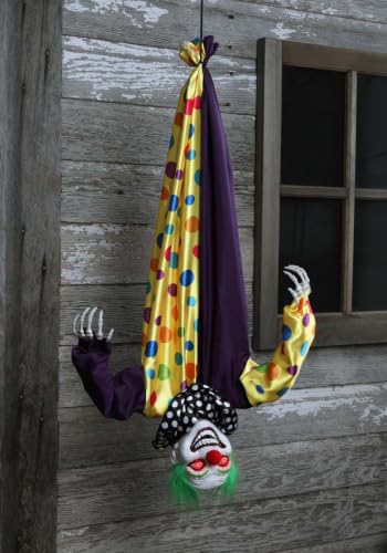 Clown Halloween interactif à piles avec effets sonores et LED rouges