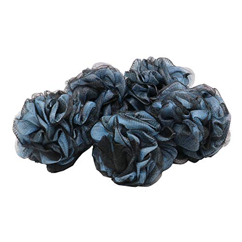 5 Pack Bath Sponge Shower Loofahs Poufs Soft Body Scrubber Exfoliating for Silky Skin Mesh Poufs for Men and Women Full Cleanse 65g/Pcs