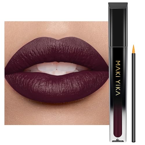 Image of MAKI YIKA Dark Brown Lipstick Liquid for Women Long Lasting Lipsticks