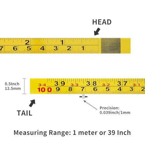 Cinta métrica adhesiva de acero 2 pack 100 cm miniatura 4