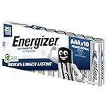 Energizer Ultimate Lithium AAA Batteries (10 Pack) - The World's Longest Lasting Triple A Battery - 100% Leak Proof Construction - 25 Year Shelf Life