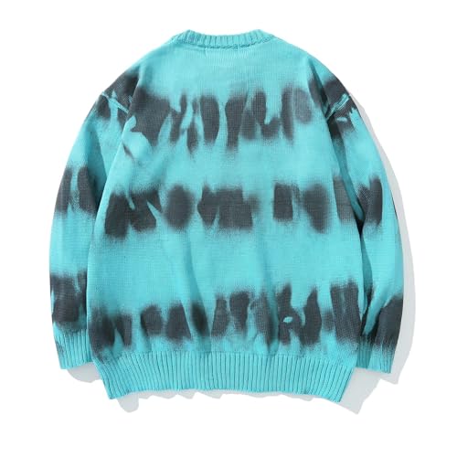 Pull à rayures pour hommes pull ample bleu grand confort taille L