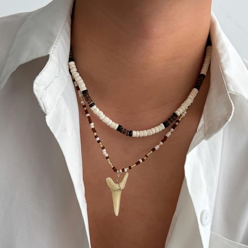 Otxas Puka Shell Necklace Men Coconut Bead Necklace for Men Summer Hawaiian Beach Necklace for Women Surfer Beach Jewelry3