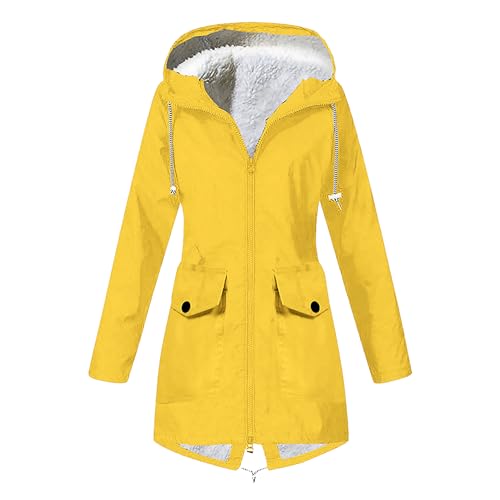 Imperméable femme doublé polaire veste extérieure pour pluie et vent