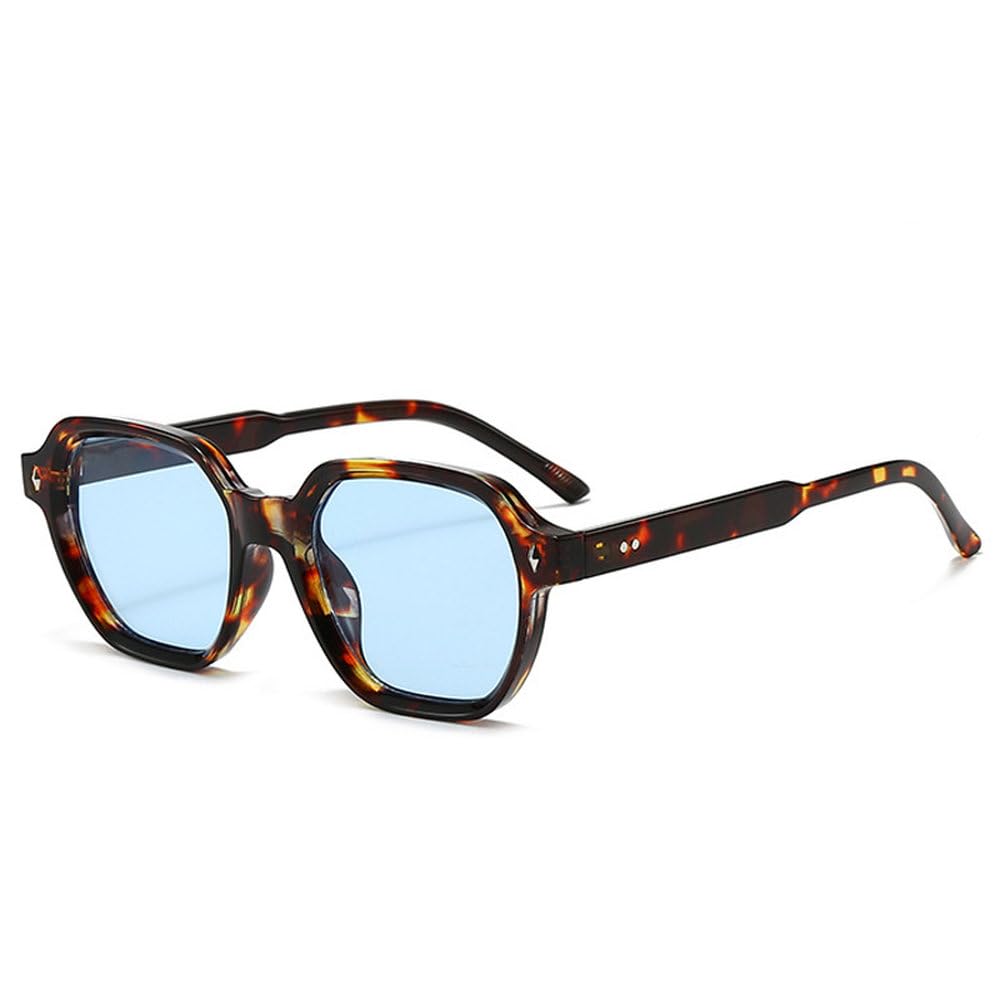 Okulary przeciwsłoneczne damskie Fashion Square Retro, przezroczyste soczewki, metalowa oprawka, męskie, punkowe, pomarańczowe, okulary przeciwsłoneczne, UV400, na zakupy, podróż, plażę, imprezę, jaz