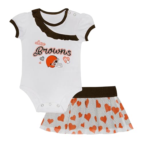 Outerstuff Infant Cleveland Browns Love My Team Bodysuit & Skirt Set
