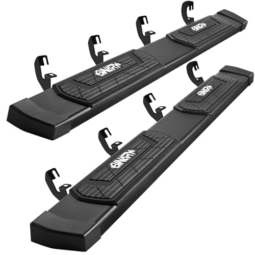 BINARY STAR 6 Inch Running Boards Compatible with 2015-2026 Chevy Colorado/GMC Canyon Crew Cab Black Carbon Steel Truck Side Step Rock Sliders Nerf Bars Steps for Colorado Crew Cab.