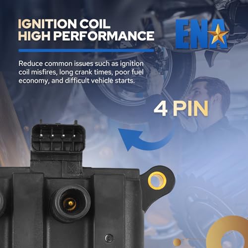 image for ENA Ignition Coil Pack Compatible with Ford Mazda Mercury F150 Ranger 