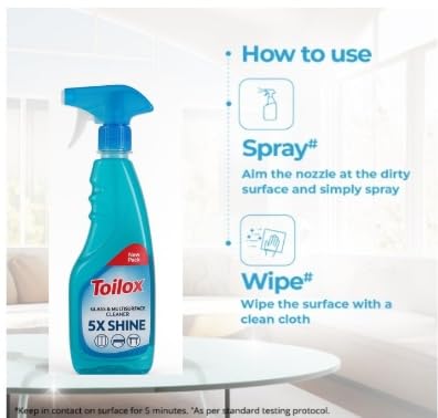 Image of Toilox 6-in-1 Cleaning Combo | Bathroom, Toilet, Dish, Floor, Glass Cleaner & Hand Wash | Total Home & Personal Hygiene Kit | Multi-Purpose Cleaning Solution