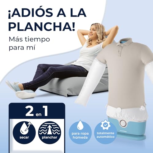 Miniatura 2 de Cleanmaxx Plancha Automática De Camisas Pro Con Accesorio Para Pantalones Sustituye Al Vaporizador Maniquí Para Camisas, Blusas Y Pantalones Innovadora Y Eficaz