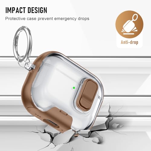 Image of Compatible Airpods Pro 3 Case (2025) with Phone Stand & Cleaner Kit,Print Soft Silicone Lock Clip Apple AirPods Pro 3rd Generation Case, Airpod Pro 3 Cover with Keychain for Women /Girls,Rose Gold