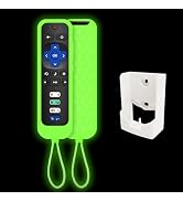 (1+1+1 Pack) Replacement Remote Fit Roku TV No Setup with Green Soft Protective Silicone Cover & ...