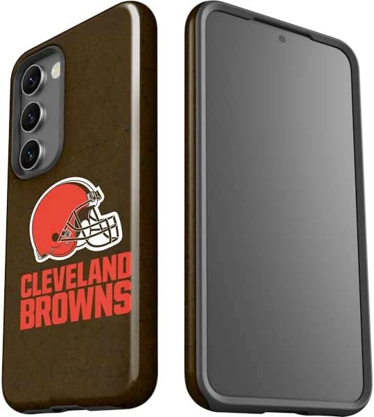 Skinit Pro Phone Case Compatible with Galaxy S23 - Officially Licensed NFL Cleveland Browns Distressed Design