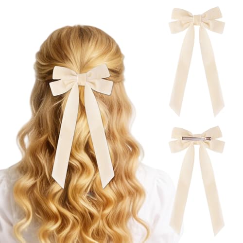 10 PCS Velvet Christmas Tree Bows with Hair Clip, 2025