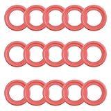15PCS Oil Drain Plug Gasket Replacement OEM 090-115/06507741AA,Soft ID 14mm Crush Washer Oil Drain Plug Compatible with Jeep/Dodge/Fiat/Chrysler/Ram,Rubber Oils Drains Plugs Washer