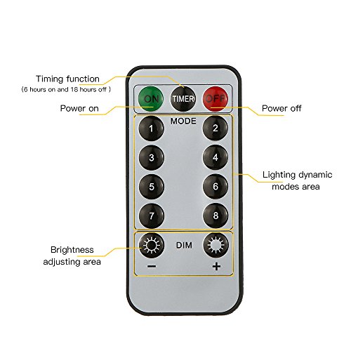 Andoer String Light 0.6W 10M / 32.8Ft 80LEDs IP44 com bateria de resistência à água e controle remot