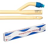 Dynarex 4944 Foley Catheter, Sterile, Medical-Grade, Soft and Flexible 2 Way, 5 cc, 24FR, Pack of 100