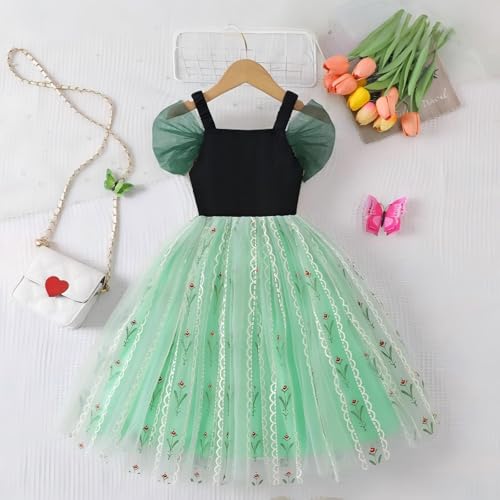 URAQT Mädchen Kostüm Kleid, Kinder Prinzessin Kostüm für Karneval Party Cosplay Verkleidung Halloween Fest Geburtstag, mit...
