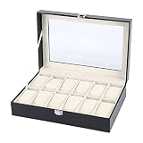 Lybunair 12 Soft Pillow Watch Jewelry Display Storage Organizer Box Case