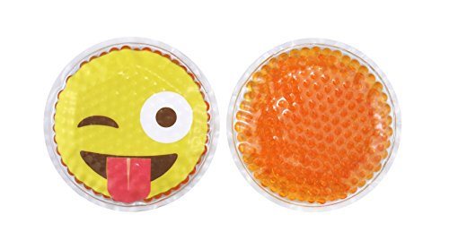 Hot Cold Kids Emoji Boo Boo Ice Packs (4 Pack) By Fomi Care | Fun Children's Gel Bead Wrap | Pain Relief For Kids Injuries, Wisdom Teeth, Tired Eyes, Headaches | Reusable | 4 Inches Each #TOP1