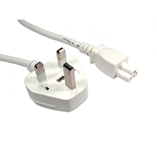 ALIDA SYSTEMS C5 Mains Power Supply Cable with UK Plug - White - 1.8 Meter
