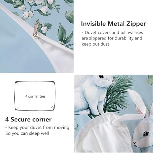 Housse de couette lapin 200x200 pour une chambre nature et cosy