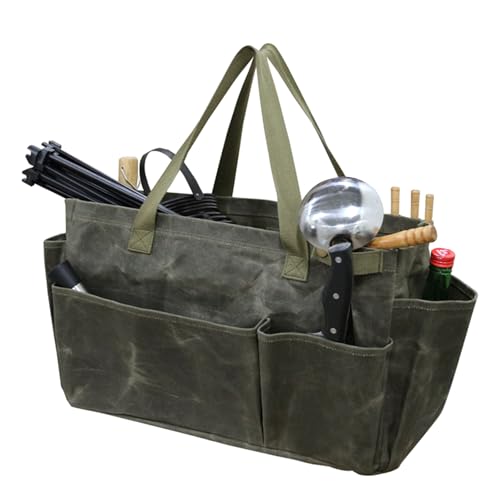 Sac de rangement en toile imperméable pour protéger vos ustensiles de cuisine vert