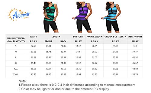 image for Aleumdr Women's Plus Size Athletic 2 Pcs Padded Swimwear Swimsuits Two