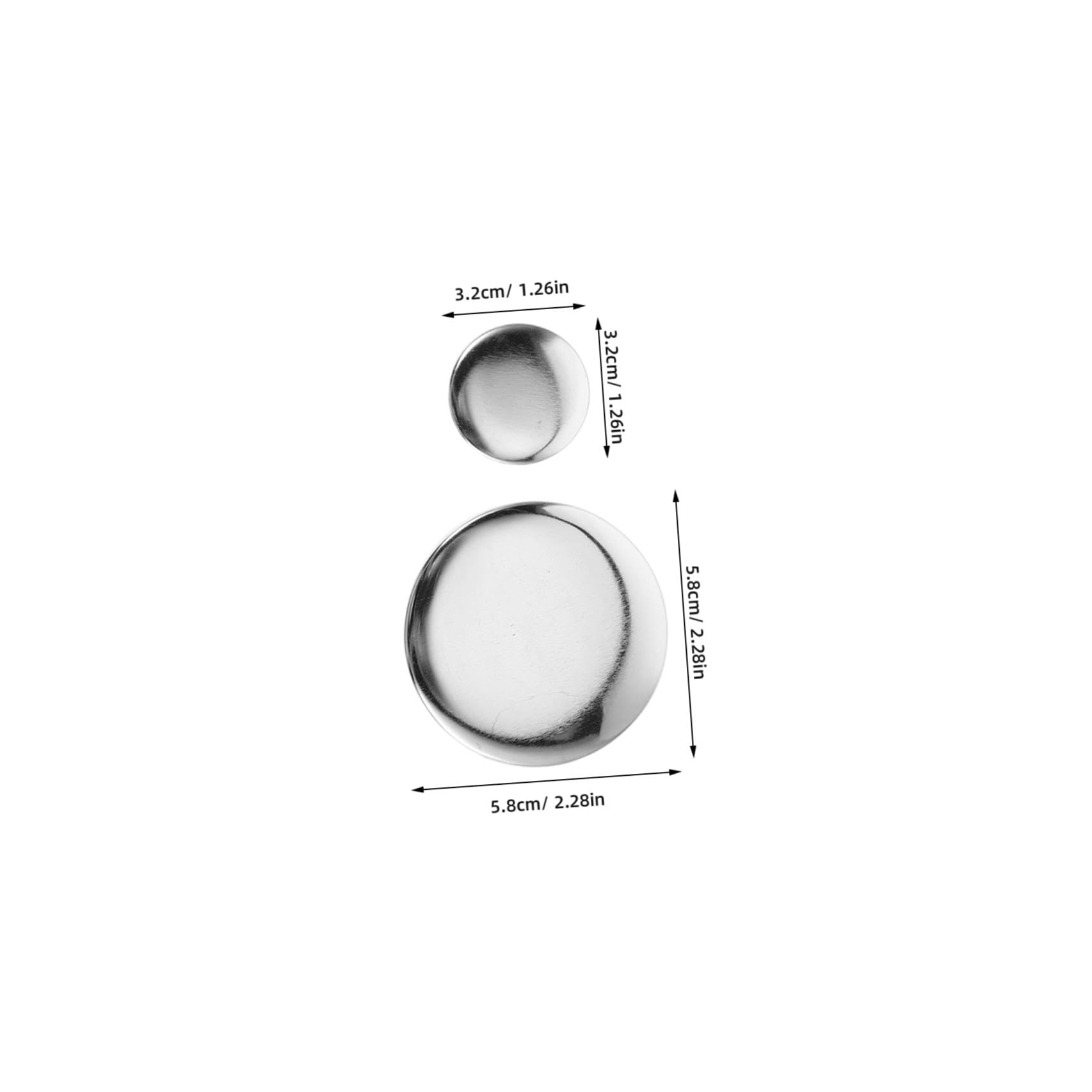 COHEALI 200 Set Kit per Spille Bottone Rotonde in Ferro 32mm Spilla Resistente e Fissaggio Sicuro per Progetti Artigianali Fai da Te