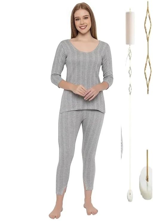 Ladies Thermal Inner wear Set for Winter Sleeves Top and Trouser/Female Thermal/Ladies Thermal Set.