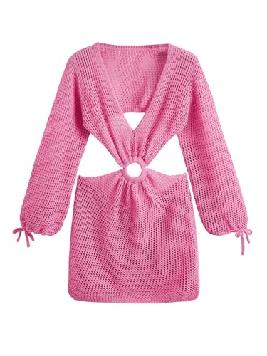 MakeMeChic Women's Swimsuit Crochet Coverups Long...