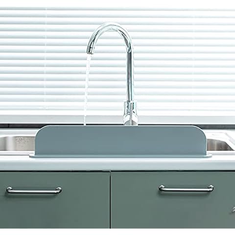 Silicone Sink Splash Guard, Splatter Screens Reusable Water Splash Guard,Dish Washing Baffle Board for Kitchen(Grey) Cover