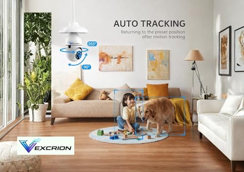 Image of 2MP HD WiFi Bulb Camera 360 PTZ Night Vision Home CCTV Cam Security Camera (128 GB)