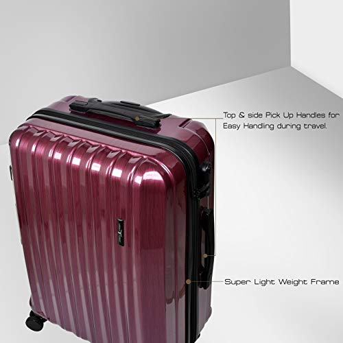 Image of URBAN FOREST Orion Pink ABS and Polycarbonate Hard-Sided 78cm Cabin Trolley Luggage