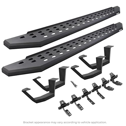 Go Rhino RB20 Running Boards, Mounting Brackets, & 2 Pair of Drop Steps | Galvanized Steel, Protective Bedliner Coating | 6942358020T | Fits 2015-2024 Chevrolet Colorado & GMC Canyon Crew Cab Pickup