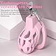 Meeteel Hohldesign Peniskäfig für Männer Harz Keuschheitskäfig Herren Sexspielzeug mit 5 Penisringe 3D Chastity Cage Male SM Penis Käfig Extrem Pink Keuschheitsgürtel Fesseln & Bondage, Mittel