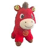 Animal De Peluche De Caballo – Mascota De Peluche De La Suerte De Color Rojo Suave De 10 Pulgadas Para Celebración De Año Nuevo Y Días Festivos, Lindo Juguete De Caballo Con Textura Suave, Símbolo