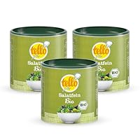 Tellofix Salatfein Classic 3er Set (3x 320g) – BIO, Vegetarisch, Ohne Zucker & Zusatzstoffe – Perfekt für Salate & Frischkost – Kalorienarm, glutenfreie Lebensmittel - Als Brühe oder Suppengewürz